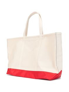 As2ov Alberton canvas tote bag Highlights beige/orange canvas logo print to the front top zip fastening two top handles main compartment front zip-fastening compartment slip pocket to the front Composition Outer: Canvas 100% Canvas Tote Bag, White Bag, Logo Print, Canvas Tote, Gym Bag, Handles, Highlights, Composition, Tote Bag