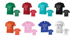 Customized T-Shirt, Upload Photos, Type Text, Custom Gifts, Personalized with Your Own Design All sizes from S - 4XLarge Available We have 41 colors. You will see 8 colors for t-shirt but for other colors you can ask to us with e-mail or you can text to us with conversation page. PERSONALIZE YOUR OWN FAN FAVORITE TEE add names upload photos, type your text, design like you always wanted, personalize from the front side as well as backside DECENTLY FIT TEE will make you feel comfortable, you'll b Custom Text Short Sleeve Tops, Customizable Crew Neck Tops For Summer, Customizable Crew Neck T-shirt For Summer, Customizable Multicolor Short Sleeve Shirt, Custom Text Crew Neck T-shirt For Summer, Customizable Green Short Sleeve Tops, Customizable Multicolor Casual Shirt, Customizable Multicolor Summer Tops, Customizable Red Short Sleeve Tops