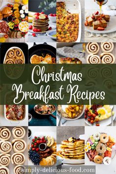 christmas breakfast recipe collage with text overlay