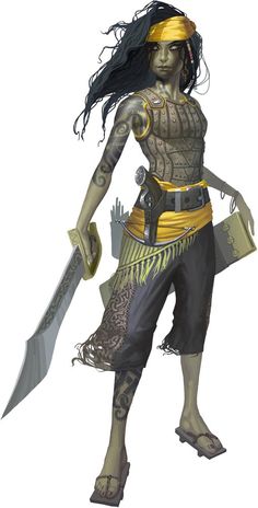 Ethrah - Sailor Exalted Rpg, Water Genasi, Female Warriors, Rpg Characters, Fantasy Warrior, Fantasy Inspiration, Character Creation