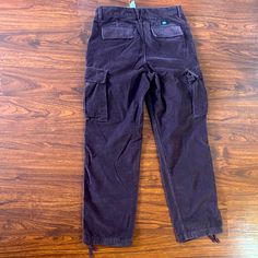 New - Never Worn, Dark Brown, Corduroy Material, Cargo Utility Pants. Corduroy Pants With Pockets, Corduroy Bottoms With Pockets, Corduroy Long Pants With Pockets, Corduroy Bottoms With Straight Leg And Side Pockets, Corduroy Straight Leg Bottoms With Side Pockets, Corduroy Bottoms With Side Pockets And Straight Leg, Casual Corduroy Bottoms With Cargo Pockets, Utility Corduroy Pants With Pockets, Casual Corduroy Cargo Pants With Patch Pockets