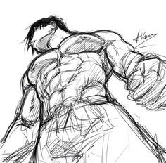 Back Torso Anatomy Reference, Muscular Body Men Sketch, Muscular Guy Drawing Reference, Spiky Hair Drawing Reference, Toji Muscles, Muscular Man Drawing Reference, Bottom Perspective Reference, Male Body Sketch Pose Reference, Male Body Base Pose