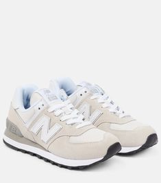 New Balance - 574 Core sneakers | Mytheresa Outfit Ideas With New Balance, Women New Balance Shoes, Women New Balance, Grey New Balance, Winter Capsule Wardrobe, New Balance 574, New Balance Women, Travel Wardrobe, Sneakers Grey