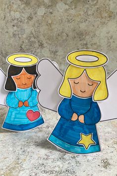 Angel Craft Angel Sunday School Craft, Guardian Angel Crafts For Kids, Easy Angel Crafts For Kids, Angel Preschool Craft, Christmas Angel Crafts For Kids, Angel Template Free Printable, Angel Crafts For Kids, Joseph Crafts, Nativity Scene Crafts