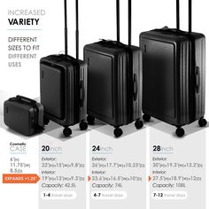 TravelArim's 4-Piece Luggage Set is your ultimate travel companion, meticulously crafted to cater to all your travel essentials. Each suitcase within the set features spacious interiors with large, zippered compartments, offering ample packing space for your belongings. The carry-on bag goes above and beyond with its thoughtful design, incorporating an insulated food pocket, padded laptop pocket, iPad pocket, and a dedicated power bank pocket complete with an exterior USB port for hassle-free de Black Rectangular Travel Cases, Modern Black Travel Accessories For Weekend Trips, Classic Black Travel Accessories With Luggage Sleeve, Black Rectangular Travel Accessories For Overnight Trips, Modern Black Luggage With Luggage Sleeve, Modern Black Luggage With Sleeve, Black Rectangular Travel Accessories For Weekend Trips, Rectangular Black Travel Accessories For Business Trips, Modern Black Luggage For Trip