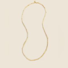 Nwt Jcrew Dainty Gold-Plated Paper-Clip Necklace Authentic Brand New Quanity Available (1) No Defects See Photos For Exact Item Details Color/ Burnished Gold Size: Length: 22". Details: We Think The Simplest Styles Are Also The Most Timeless - Which Is Why We Love This Open-Chain Necklace In A Sleek, Longer Silhouette. Want To Keep Your Jewelry Looking Like New? We Recommend Removing It Before Showering Or Exercise And Putting It On After Applying Hair Products Or Perfume. To Clean Your Pieces, The Possession, Detailed Necklace, J Crew Jewelry, Jewelry Case, Hair Products, Paper Clip, Simple Style, Womens Jewelry Necklace, Cubic Zirconia