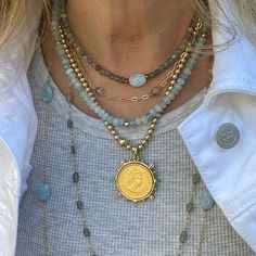 AQUAMARINE NECKLACE - MAYA – POSHMIRA Gold Aquamarine Jewelry With Natural Stones, Gold Aquamarine Jewelry With Gemstone Beads, Gold Aquamarine Gemstone Beads Jewelry, Gold Beads Necklace, Stone Necklaces, Aquamarine Necklace, Aquamarine Beads, Stone Beaded Necklace, Gold Bead Necklace