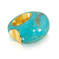 Copa Ring was designed for Mrs. Leopold Stokowski (Gloria Vanderbilt) in 1953 to remount her diamonds in a rough, 24K yellow gold domed setting. •  Turquoise and 18k yellow gold Upon purchase, a Verdura sales executive will contact you regarding the details of your order. If you wish to discuss before purchasing, pleas Sales Executive, Zodiac Pendant Necklace, Brooch Men, Cuff Watch, Maltese Cross, Zodiac Pendant, Gloria Vanderbilt, Day For Night, Crystals And Gemstones