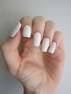 nails matte white tumblr nail acrylic long stiletto square polish coffin acrylics designs simple choose board summer Matte White Nails, Matte Nail Polish, Nails Tumblr, Nails White, Nails Polish, White Nail, Acrylic Nail Art, Minimalist Nails, Matte Nails