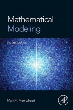 a book cover with an image of a blue background and the words,'mathematical modeling '