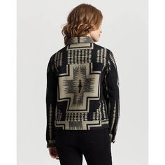 WOMEN'S HARDING WILLA JACKET | Pendleton Kimono Outerwear, Pendleton Jacket, Felt Cowboy Hats, Concert Fashion, Blazer Jackets For Women, Cap Fashion, Outerwear Sweater, Knit Vest, Dress And Heels