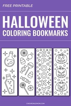 Free printable Halloween coloring bookmarks Bookmarks Coloring, Elementary Librarian, Free Printable Halloween