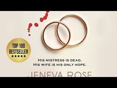 two gold wedding rings sitting next to each other on top of a white background with the words, top 100 best seller his mistress is dead