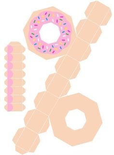 the donut is pink and has sprinkles on it