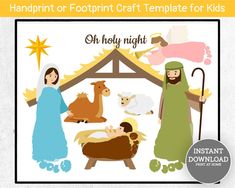 a nativity scene with the birth of jesus