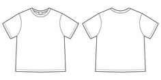 the front and back views of a white t - shirt with short sleeves, on a white background