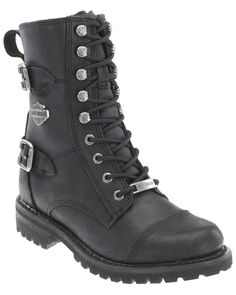 Harley Davidson Women's Balsa Moto Boots - Round Toe, Black Harley Davidson Jewelry, Motorcycle Riding Boots, Harley Davidson Shoes, Womens Cowgirl Boots, Women's Motorcycle Boots, Motorcycle Riding, Riding Boot, Stylish Boots, Harley Davidson Women