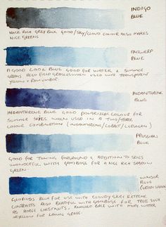 some type of ink that is blue and has different types of writing on it, including the