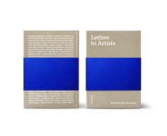 the front and back cover of letters to artists