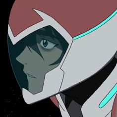 an animated image of a person wearing a helmet and looking into the distance with stars in the background