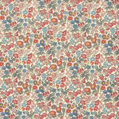 an old flowered fabric with many different colors