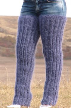 HAND KNITTED GAITERS / LEG WARMERS ### DESIGNED & CREATED by Giorgio Qualitat ### Product Specification: §  Color:         Denim Melange; §  Style:          Ribbed hand knitted gaiters; §  Material:     2 strands premium class longhair mohair; Size & Measurements: §  Length: 39.8 " / 101 cm §  Circumference at the upper end:    18.1 '' / 46 cm §  Circumference at the lower end:    9.4 '' / 24 cm §  Net weight: 487 g*                                                                 All measurement Casual Hand Knitted Stretch Leg Warmers, Casual Stretch Hand Knitted Leg Warmers, Grey Leg Warmers, Gray Leg Warmers, Black Leg Warmers, Knitted Leg Warmers, Knit Leg Warmers, Leg Warmer, Knit Denim