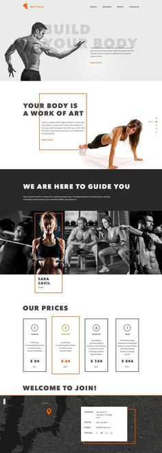 the website design for bodybuilding and fitness