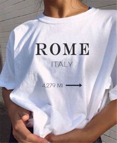 Rome tshirt graphic fashion design cotton tee comes in white with black wording or black with white wording.  *100 cotton * sizing - s/m/l/xl * colors: white w/black letters, or black w/white letters,  * unisex  * adult sizing in these tees these tees are made to order in your size and per color. we do custom orders as well. please email me if you lie to make any adjustments or custom orders, thank you! :) White T-shirt With Funny Text For Streetwear, Trendy White T-shirt With Text Print, Simple Summer T-shirt With Letter Print, Casual White T-shirt With Name Print, White Funny Text T-shirt For Summer, Basic White T-shirt With Slogan, Simple White T-shirt With Text Print, Simple White Top With Text Print, Simple White Tops With Text Print