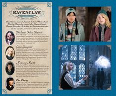 a brochure with pictures of people in it and the words ravenclaw on it