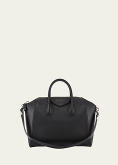 Givenchy Antigona Mini Top Handle Bag in Box Leather - Bergdorf Goodman Givenchy Antigona Medium, Antigona Mini, Mini Top Handle Bag, Rolling Tote, Givenchy Antigona, Mini Top, Metallic Logo, Handle Bag, Bergdorf Goodman