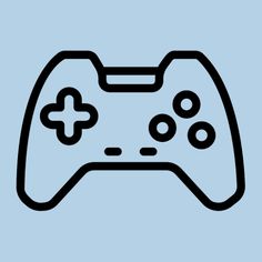 a video game controller on a blue background