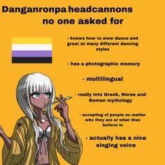 Character Headcanons, Danganronpa Headcanons, Im So Tired, Angie Yonaga, Singing Voice, Slow Dance, So Tired, Danganronpa, The Voice