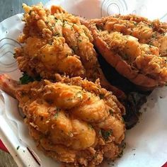 some fried food is sitting in a basket