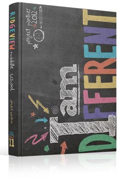 a blackboard book with colorful writing on the front and back cover, which reads follow me