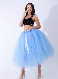 Our tutus are the perfect gift and accessory for your favorite runner or friends! With a wide variety of bright colors and fun designs to choose from, we know you'll find the perfect tutu for all of your friends. Gauze Skirts, Mid Calf Skirt, High Low Prom Dresses, Mid Skirt, Tulle Tutu Skirt, Women Skirt, Blue Tulle, Skirt Summer, Cosplay Tips