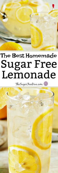 the best homemade sugar free lemonade recipe is made with fresh squeezed lemons and water