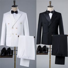 #ad Find ideas and inspiration for Mens Wedding Dress Casual Party Double Breasted Slim Fit Blazers Coat+pants 2PCS, Fashion Mens Suits Blazers Tailored Double Breasted Suit For Party, Tailored Double Breasted Long Sleeve Suit For Party, Elegant Slim Fit Long Sleeve Sets, Elegant Long-sleeved Slim Fit Sets, Elegant Long Sleeve Slim Fit Set, Elegant Double-breasted Suit Set For Groom, Elegant Double-breasted Sets For Spring, Fitted Long Sleeve Double Breasted Suit For Parties, White Slim Fit Long Sleeve Sets