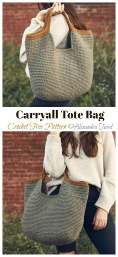 the carryall tote bag crochet free pattern