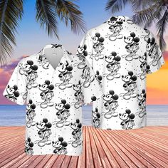 Sketch of Mickey Mouse - Disney Inspired Men's Button Down Short-Sleeved Shirt Gift For Your Girlfriend Boyfriend Gift For Love Gift For Friend Best Beach Sketches, Disney Buttons, Product Sketch, Disney Clothes, Valentines Presents, Clothes For Men, Gifts For Your Girlfriend, Disney Gifts, Disney Inspired