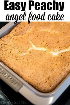 this is an easy and delicious angel food cake made with only three ingredients, it's ready to be eaten