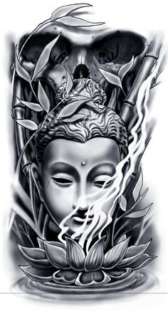 Buddha Tattoo Sleeve, Buddha Tattoo Design, Polynesian Tattoos, Buddha Tattoos, Kunst Tattoos, Men Tattoos, Buddha Tattoo, Geometric Tattoos