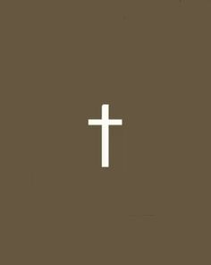 a white cross on a brown background