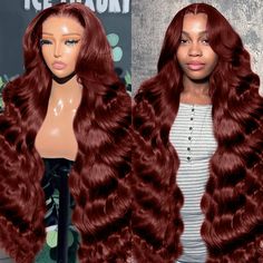 30 32 Inch Brazilian Reddish Brown 13x6 13x7 HD Lace Front Wigs Human Hair Body Wave 220% Colored Hair Body Wave, Lace Front Wigs Human Hair, Wigs Human Hair, Reddish Brown, Hd Lace, Lace Frontal Wig, Frontal Wigs, Body Wave, Lace Frontal