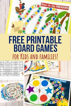 free printable board games for kids and families