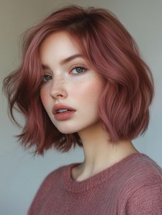 #shorthair #haircutideas #pixiecut #bobhaircut #shorthairstyles #hairinspo #hairtrends #hairgoals #shorthairdontcare #choppycut #freshcut #trendyhair #newlook #hairtransformation #shorthairlove Makeup With Brown Hair, Fall Hair For Olive Skin Tone, Dusty Rose Brown Hair, Blonde Hair Pink Skin Tone, Cool Hair Women, Hair Colour Ideas Pink, Pastel Colors Hair, Soft Hair Color Ideas, 2024 Haircolors