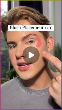 Blush Spots On Face, Blusher For Medium Skin Tone, Blush On Temples, Blush On Eyes And Cheeks, Types Of Blush Placement, Blusher For Round Face, Using Blush As Eyeshadow, Youthful Blush Placement