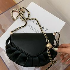 Pleated Solid Color Leather Bag Black Pouch Flap Bag For Shopping, Versatile Black Shoulder Bag Clutch, Versatile Black Clutch Shaped As Shoulder Bag, Trendy Black Clutch With Detachable Handle, Chic Black Mobile Phone Clutch Bag, Chic Black Mobile Phone Clutch, Versatile Black Evening Bag With Removable Pouch, Versatile Black Evening Bag For Daily Use, Trendy Black Evening Flap Bag