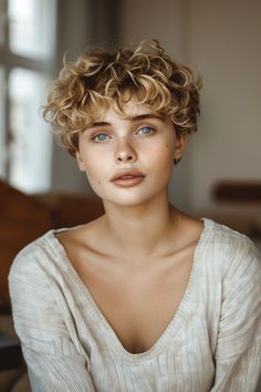 20 Gorgeous Short Haircuts For Curly Hair That Will Make You Ditch The Straightener Short Permed Hair, Curly Haircut, Permed Hair