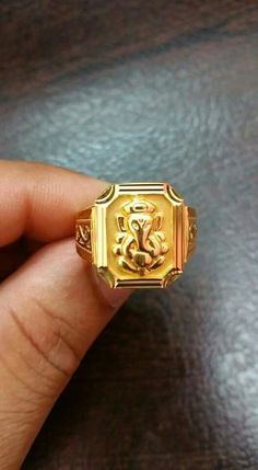 Men Gold Ring Design Indian Simple, Vinayaka Rings For Men Gold, Men Rings Gold Simple, Men Gold Ring Design Indian, Gold Ring Indian, Gents Gold Ring, Dad Ring