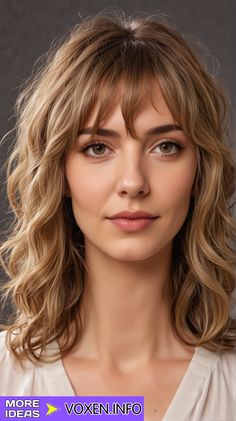 23 Stunning Wavy Hair with Bangs: Styles for Every Face Shape Wavy Bob With Bangs Round Face, Wavy Hair With Fringe, Wavy Hair With Bangs, Long Wavy Haircuts, Perfect Wavy Hair, Short Wavy Pixie, Bangs Styles, Asymmetrical Bangs, Textured Bangs